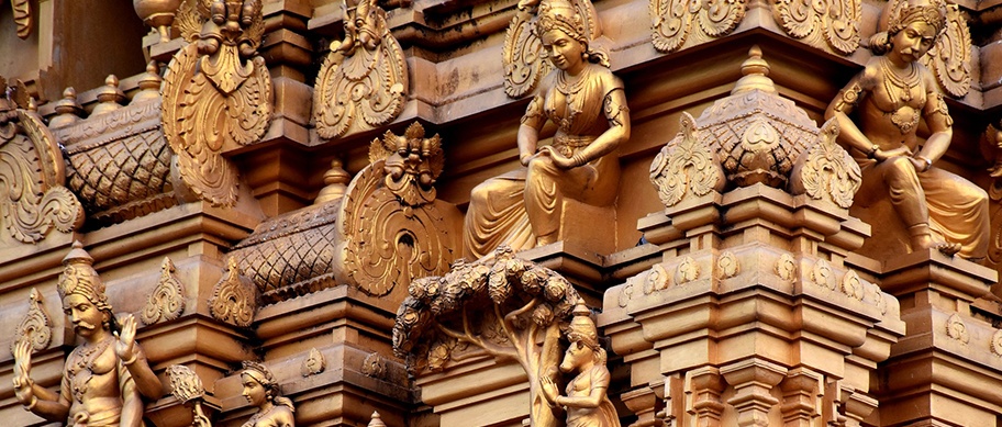 Detail of a temple in India