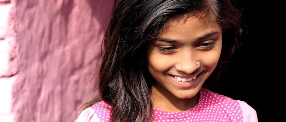 A girl in India